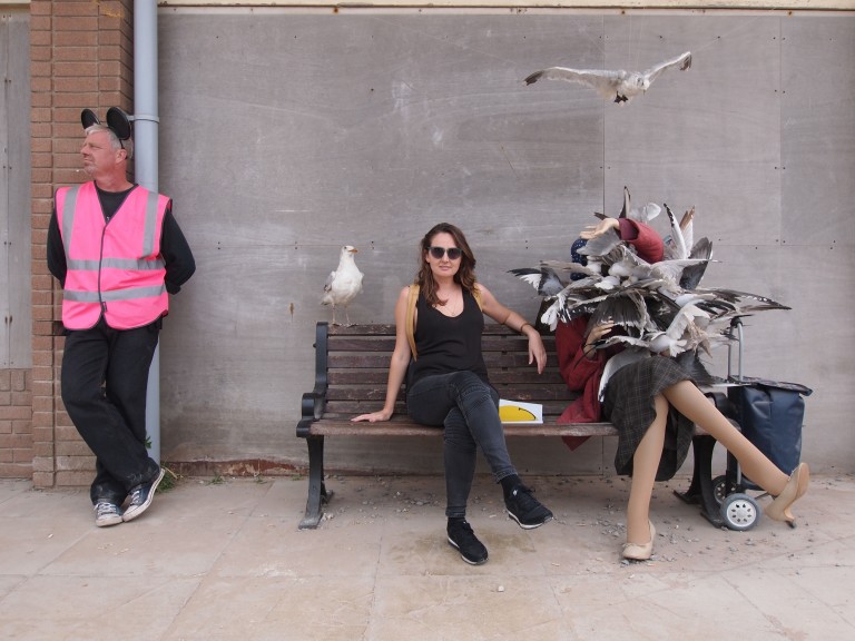 Catherine and Banksy's Sculpture